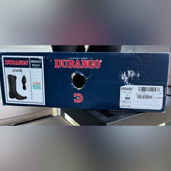 Durango Women’s Black Cowboy Boots Size 8 - Picture 10 of 15